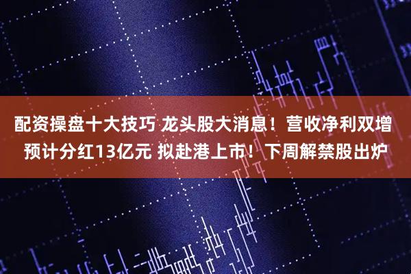 配资操盘十大技巧 龙头股大消息！营收净利双增 预计分红13亿元 拟赴港上市！下周解禁股出炉