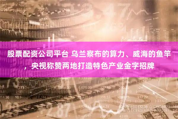 股票配资公司平台 乌兰察布的算力、威海的鱼竿，央视称赞两地打造特色产业金字招牌